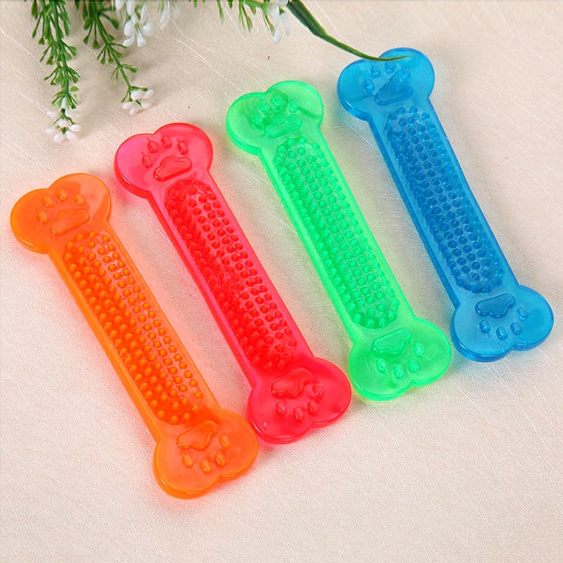 1 Pc Non-toxic Healthy Dog Teething Chew Molar Flat Bone Various Colors
