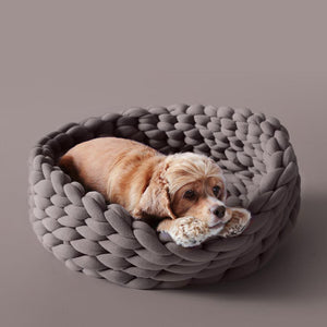Pet Kennel Pet Dog Cat Hand-woven Bed Handmade Knit Nest House