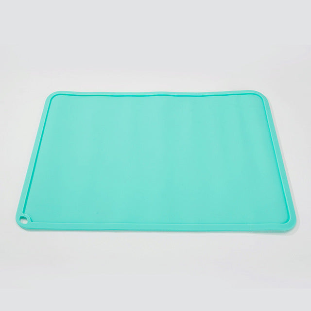 Easy To Use Non-Slip Silicone (Waterproof) Dog & Cat Food Bowl and Placemat