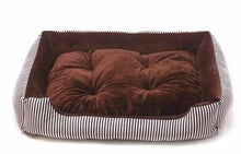 Load image into Gallery viewer, Big Dog or Cat Bed Sleep Couch With Striped Detachable Mattress
