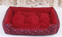 Load image into Gallery viewer, Big Dog or Cat Bed Sleep Couch With Striped Detachable Mattress

