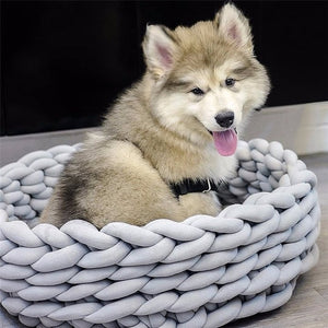 Pet Kennel Pet Dog Cat Hand-woven Bed Handmade Knit Nest House