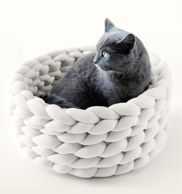 Pet Kennel Pet Dog Cat Hand-woven Bed Handmade Knit Nest House