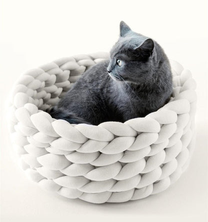 Pet Kennel Pet Dog Cat Hand-woven Bed Handmade Knit Nest House