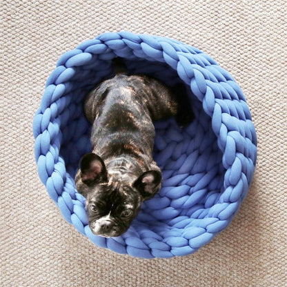 Pet Kennel Pet Dog Cat Hand-woven Bed Handmade Knit Nest House