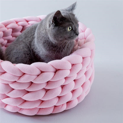 Pet Kennel Pet Dog Cat Hand-woven Bed Handmade Knit Nest House