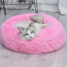 Load image into Gallery viewer, Soft and Fluffy Round Shag Pet Bed and Cushion
