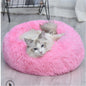 Soft and Fluffy Round Shag Pet Bed and Cushion