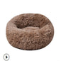 Soft and Fluffy Round Shag Pet Bed and Cushion