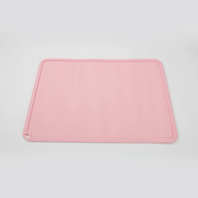 Easy To Use Non-Slip Silicone (Waterproof) Dog & Cat Food Bowl and Placemat