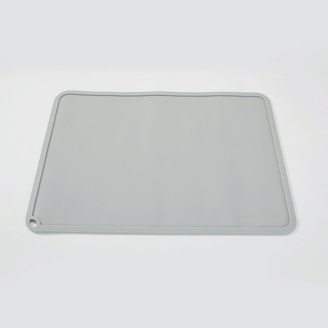 Easy To Use Non-Slip Silicone (Waterproof) Dog & Cat Food Bowl and Placemat