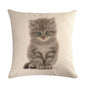 Cute Cat Sofa Decorative Cotton Linen Cushion Cover Pillowcase 45*45 Throw Pillow Home Decor