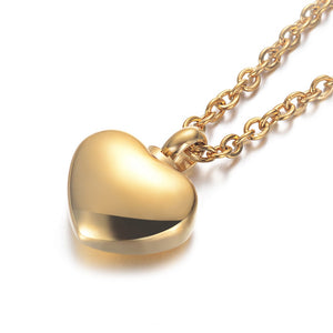 Heart Shaped Memorial Urns Necklace Human/ Pet Ash Casket Cremation Pendant 4 Colors Stainless Steel Jewelry Can Open