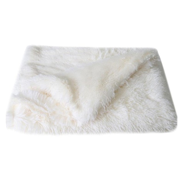 Fluffy Flannel Pet Bed, Warm Blanket or Cushion Mat (Eco-Friendly)