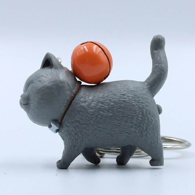 Fashion Cute Cartoon Walking Cat Pendant Key Rings