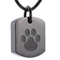 High Grade Stainless Steel Paw Print Pet Memorial Urn Pendant Necklace for Dog Cat Ashes Keepsake Cremation Jewelry