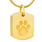 High Grade Stainless Steel Paw Print Pet Memorial Urn Pendant Necklace for Dog Cat Ashes Keepsake Cremation Jewelry
