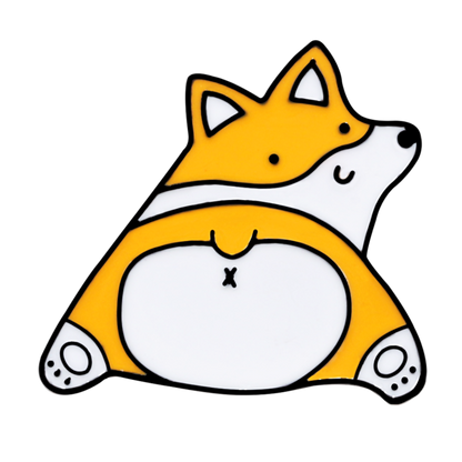 Cartoon Dog Collection Brooch Corgi Bulldog Lapel Pins