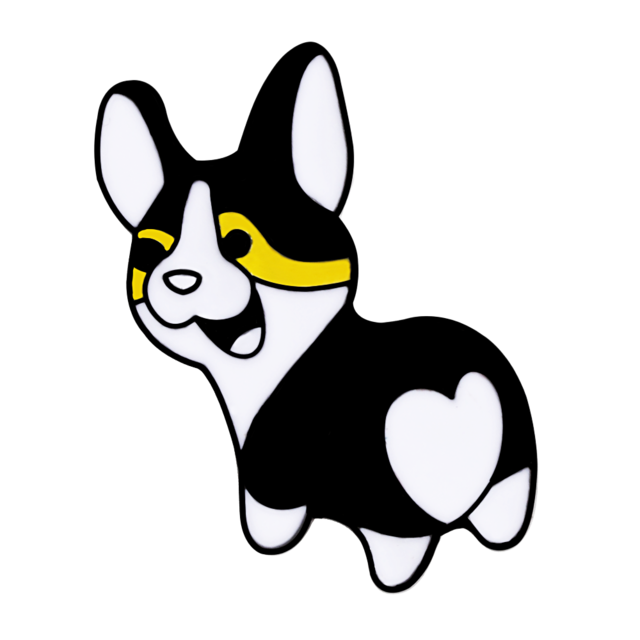 Cartoon Dog Collection Brooch Corgi Bulldog Lapel Pins