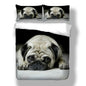 3D Pug Dog Duvet (Queen King Size Bedding Set) High Quality Kids Cartoon Quilt Cover
