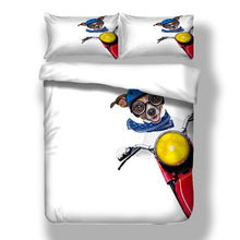 Load image into Gallery viewer, 3D Pug Dog Duvet (Queen King Size Bedding Set) High Quality Kids Cartoon Quilt Cover
