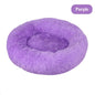Plush Round Self Warming Lounger and Pet Beds for Dogs and Cats