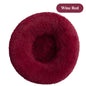 Plush Round Self Warming Lounger and Pet Beds for Dogs and Cats