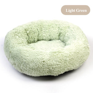 Plush Round Self Warming Lounger and Pet Beds for Dogs and Cats