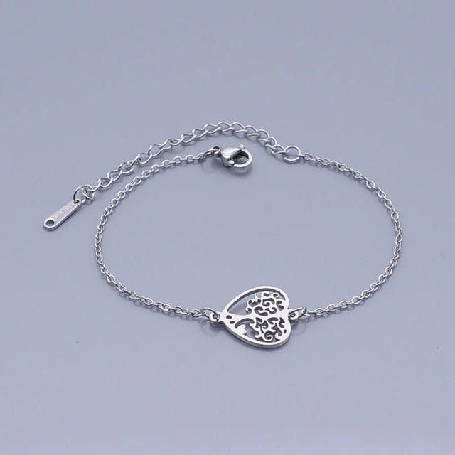 Boho Dream Catcher Dog Paw Flamingo Charm Bracelet 100% Stainless Steel Dainty Jewelry