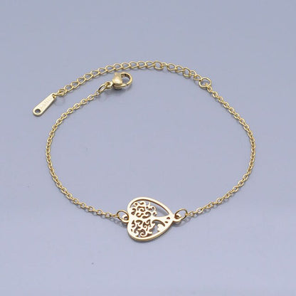 Boho Dream Catcher Dog Paw Flamingo Charm Bracelet 100% Stainless Steel Dainty Jewelry