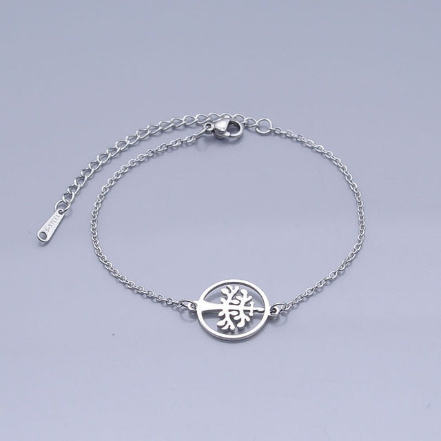 Boho Dream Catcher Dog Paw Flamingo Charm Bracelet 100% Stainless Steel Dainty Jewelry