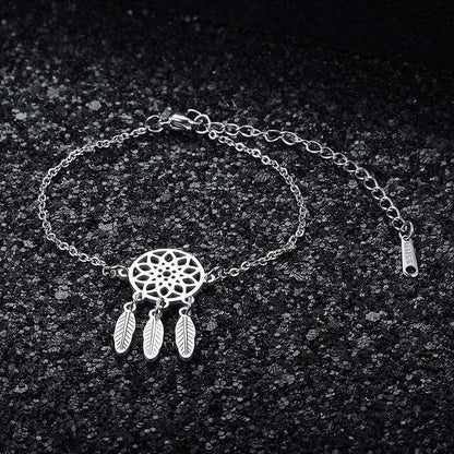 Boho Dream Catcher Dog Paw Flamingo Charm Bracelet 100% Stainless Steel Dainty Jewelry
