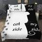 Bonenjoy Black and White Bedding Set Dog Side My Side (King, Queen, Single, Double, Twin)