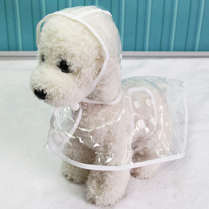 Waterproof Transparent Dog Raincoats For Spring and Summer Rain Walks Sizes XS-XL