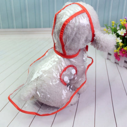 Waterproof Transparent Dog Raincoats For Spring and Summer Rain Walks Sizes XS-XL