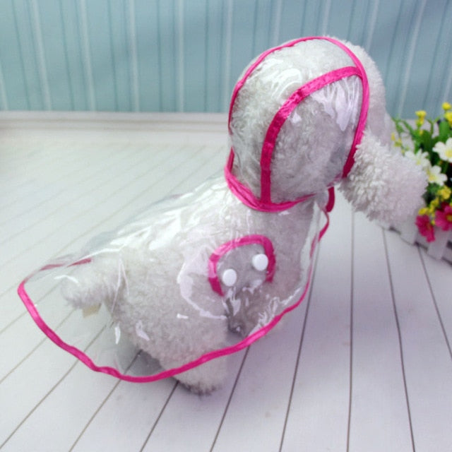 Waterproof Transparent Dog Raincoats For Spring and Summer Rain Walks Sizes XS-XL