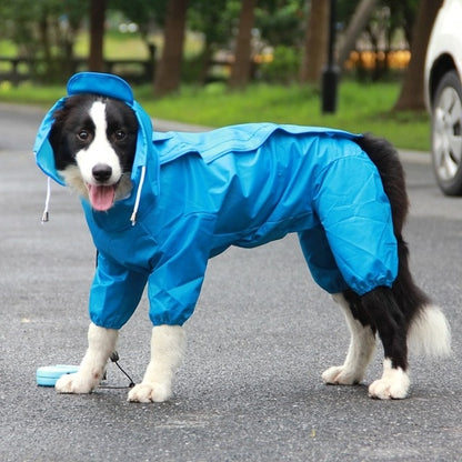 Pet Large Dog Raincoat Outdoor Waterproof Clothes Hooded Jumpsuit Cloak For Small Big Dogs Overalls Rain Coat Labrador