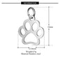 5 Pcs Dog Paw Print DIY Charms Stainless Steel Unicorn Pendant