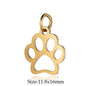 5 Pcs Dog Paw Print DIY Charms Stainless Steel Unicorn Pendant