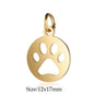 5 Pcs Dog Paw Print DIY Charms Stainless Steel Unicorn Pendant