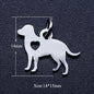 5 Pcs Dog Paw Print DIY Charms Stainless Steel Unicorn Pendant