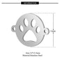 5 Pcs Dog Paw Print DIY Charms Stainless Steel Unicorn Pendant