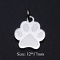 5 Pcs Dog Paw Print DIY Charms Stainless Steel Unicorn Pendant