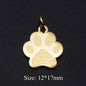 5 Pcs Dog Paw Print DIY Charms Stainless Steel Unicorn Pendant