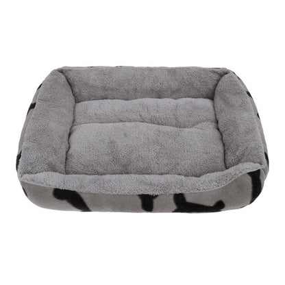 Self-Warmming Orthopedic Luxury Dog Cat Bed Rectangle Pet Bed with Dog Paw Prints