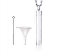 Load image into Gallery viewer, Glass Vial Necklace Pendant Memorial Ash Bottle Cremation Pet Urn
