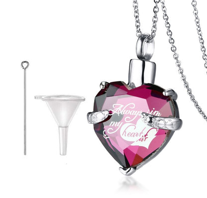 Glass Vial Necklace Pendant Memorial Ash Bottle Cremation Pet Urn