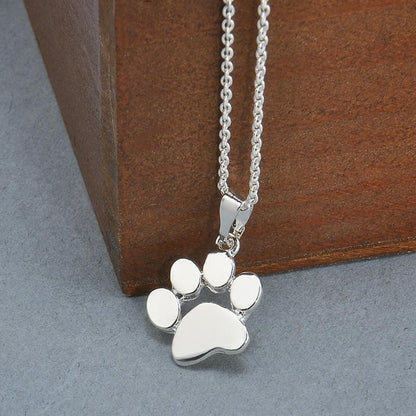 Silver Color Gold Dog Cat Necklace For Women jewelry accessories Animal Paw Pet Choker Necklace Pendant Footprints New
