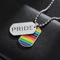 Fashion Jewelry Rainbow Flag Stainless Steel Gay Pride Love Dog Tag