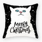Black & White Cat Sofa Decorative Cushion Cover Pillow Pillowcase (Polyester) Home Decor
